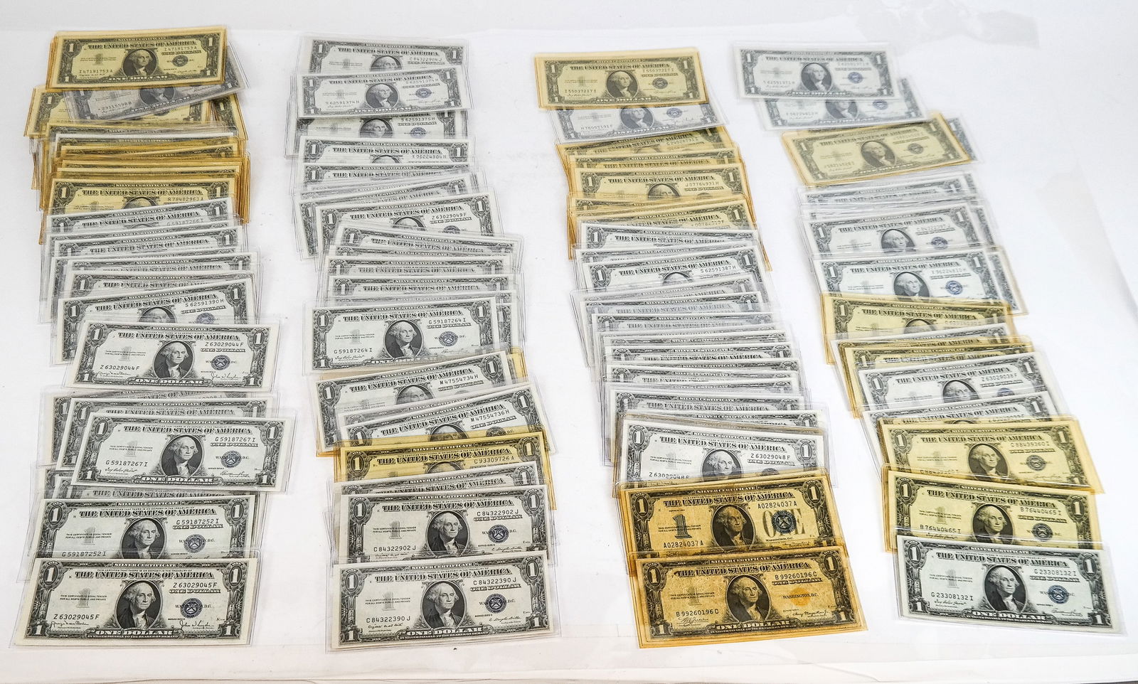 Group of 129 Vintage One Dollar Bills, 129 (1 of 12)