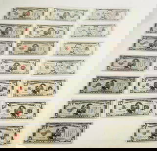 Group of 20 Vintage Five Dollar Bills