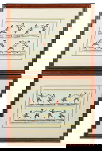 After Robert BENARD, Hand Tinted Engravings, 2