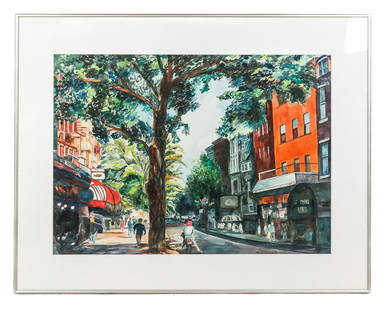 Toni LINOWITZ: St. Mark's Place - Watercolor