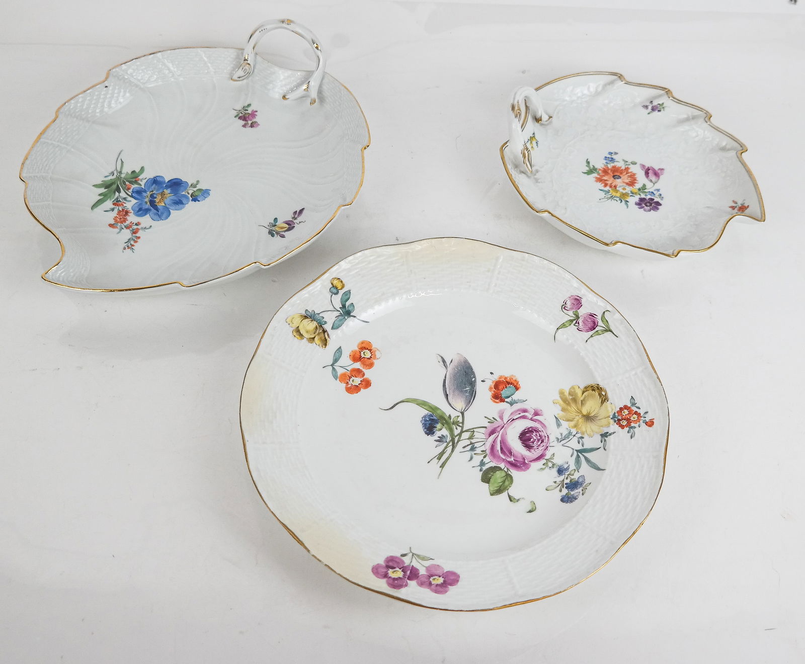 Meissen & After Meissen Floral Decorated Dishes, 3 (1 of 12)
