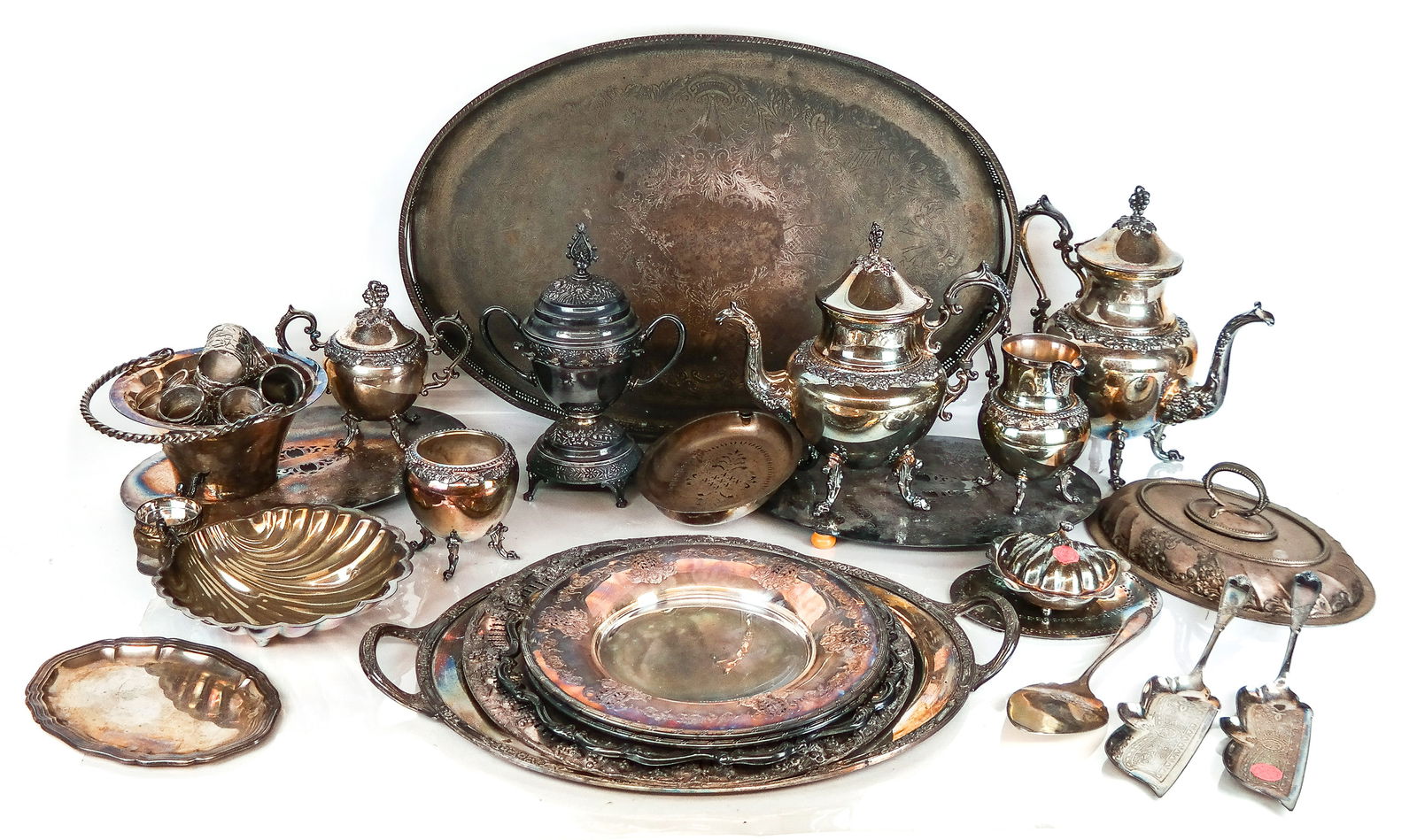 Group of Silver Plate & Metal Tablewares, 45+ (1 of 12)
