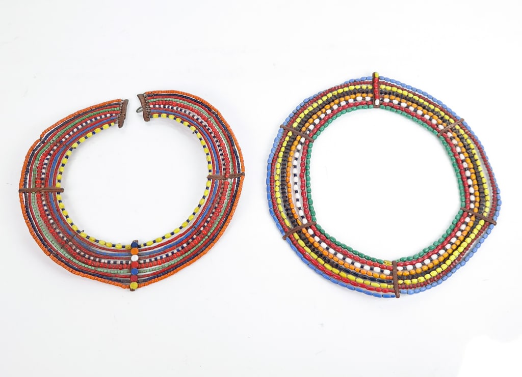 African Maasai Beaded Necklaces, 2 (1 of 7)