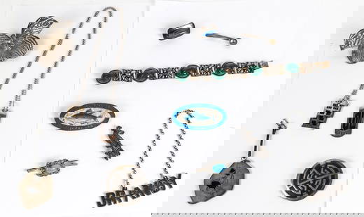 Group Sterling Silver and Silver Tone Jewelry, 11