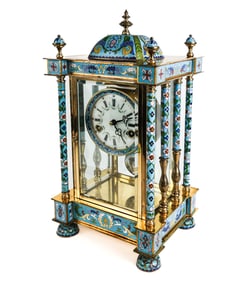 Cloisonne and Gilt Shelf Clock