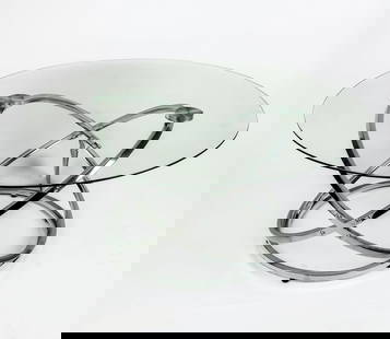 Chromed and Glass Top Coffee Table
