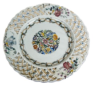 Portuguese Decorated Pottery Charger