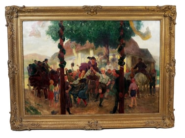 Ludwig KOCH: Village Celebration - Oil Painting