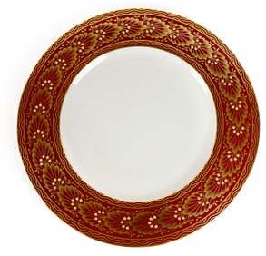 Lenox Claret and Gilt Dinner Plates, 14