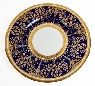 Mintons Cobalt Blue and Gilt Service Plates, 12