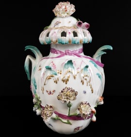 After Meissen Porcelain Potpourri Vase
