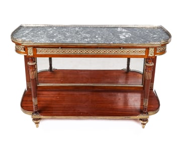Louis XV Mahogany and Bronze Desserte