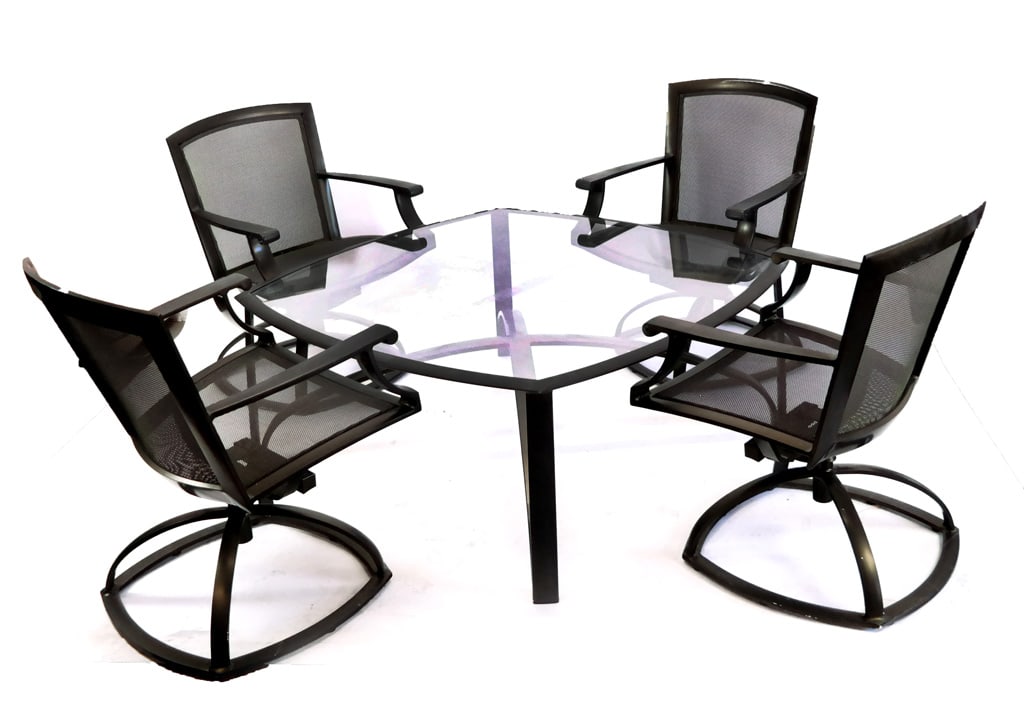 Brown Jordan Outdoor Table and Swivel Chairs (1 of 20)