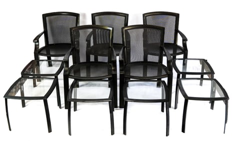 Brown Jordan Tables and Chairs, 12