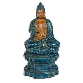 Chinese Qing Dynasty Earthenware Buddha