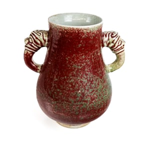 Chinese Jun Ware Two Handled Vase