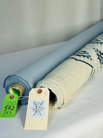 Vaughan Embroidery And Sky Ultra Suede Fabric