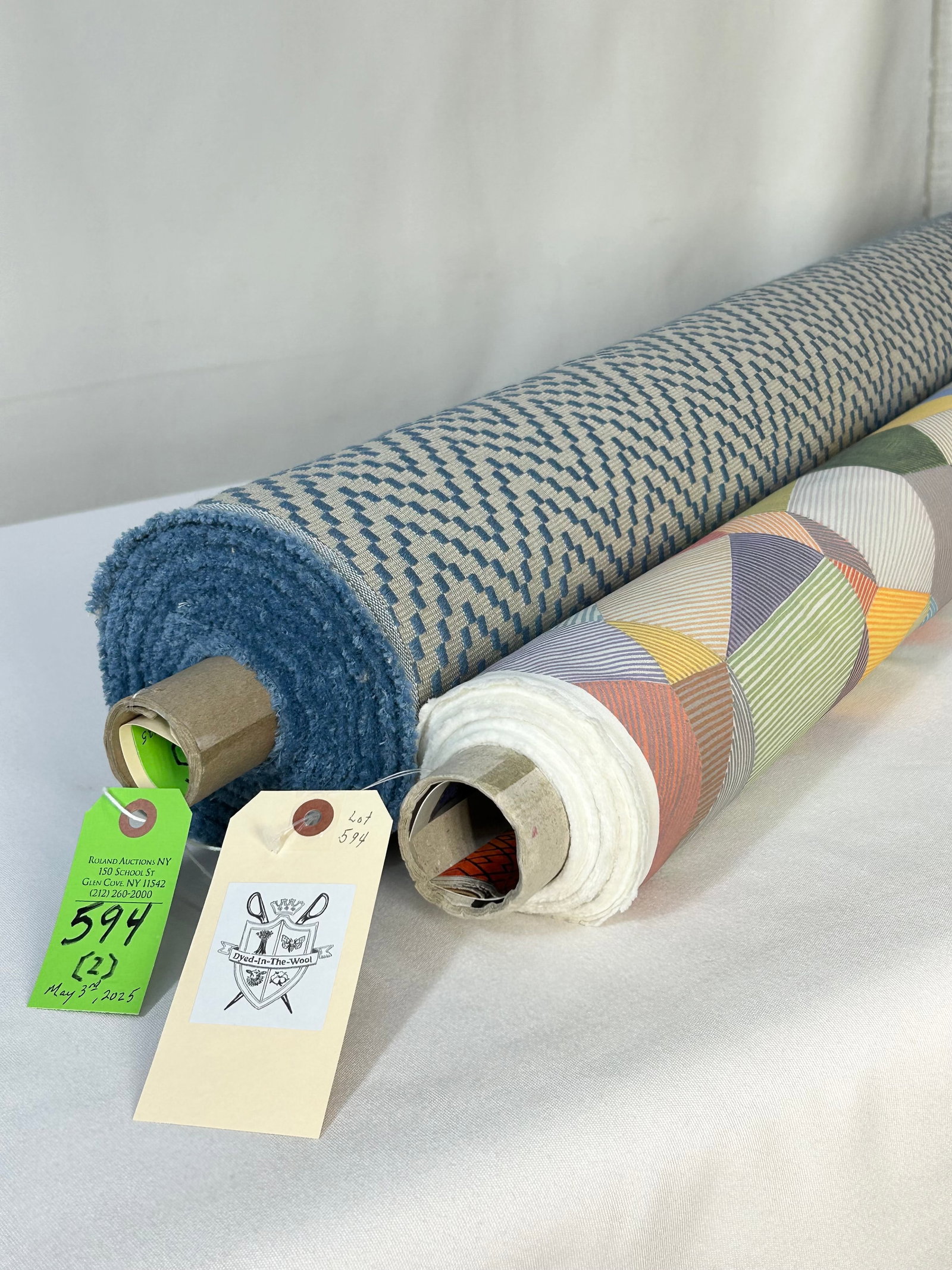Christian Fischbacher's Polychromatic Printed Cott: 1) 14 1/4 yards of Christian Fischbacher's "Ecco" patchwork pattern on fine pima cotton in color "Carnival", 54 1/2" width, a multi-purpose quality with a design repeat of 29" vertical by 27" horizont