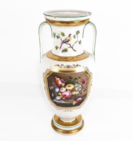 Creil Porcelain Two-Handled Vase