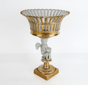 Porcelain Open-Worked Figural Centerpiece