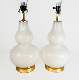 Safavieh Pair of Glass Lamps