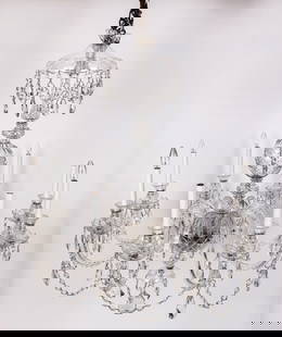 Venetian Cut Crystal Eight-Light Chandelier