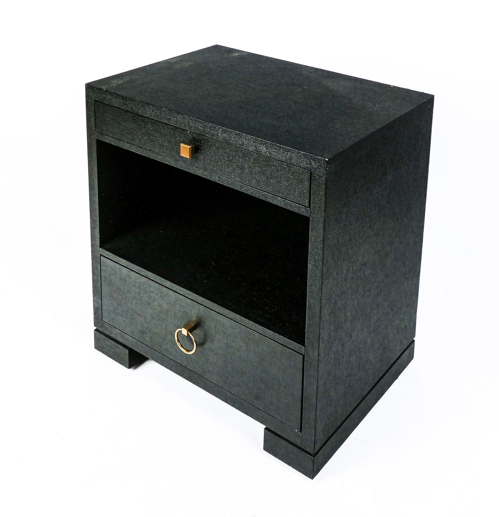Black Shagreen-Style Modern Chest (1 of 6)