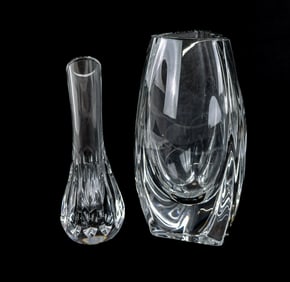 Baccarat Two Crystal Vases