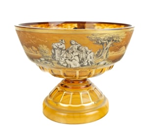 Moser Crystal Amber Punchbowl