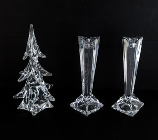 Three Rosenthal And Clichy Crystal Items