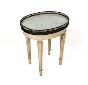 Danby Louis XVI painted and marble top side table