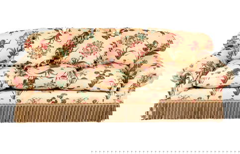 Floral Upholstered Couch