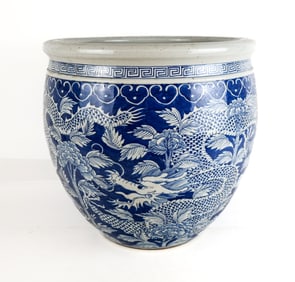 Chinese Dehua Decorated Fish Bowl Jardiniere