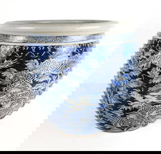 Chinese Dehua Decorated Fish Bowl Jardiniere
