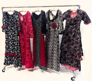 Group of 5 Custom Vintage Embellished Dresses
