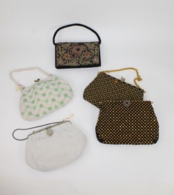 Group of 5 Vintage 1960's Beaded Purses