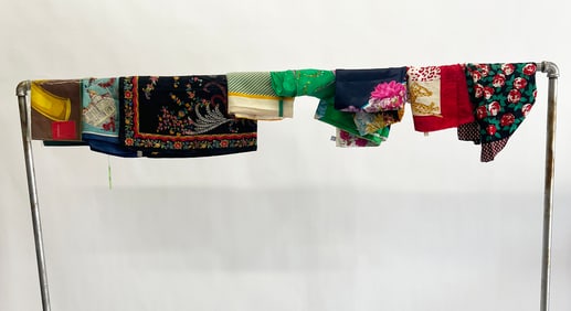 Group of 8 Vintage Designer Silk Scarves