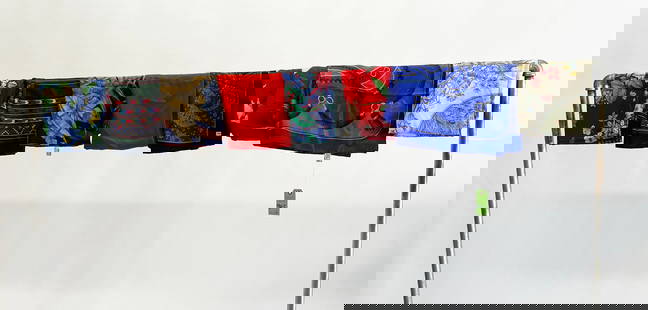Group of 8 Vintage Designer Silk Scarves