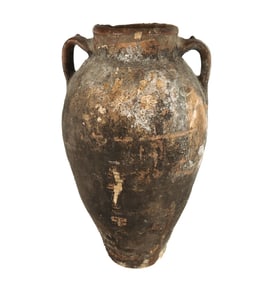 Archaistic Ceramic Two-Handled Amphora