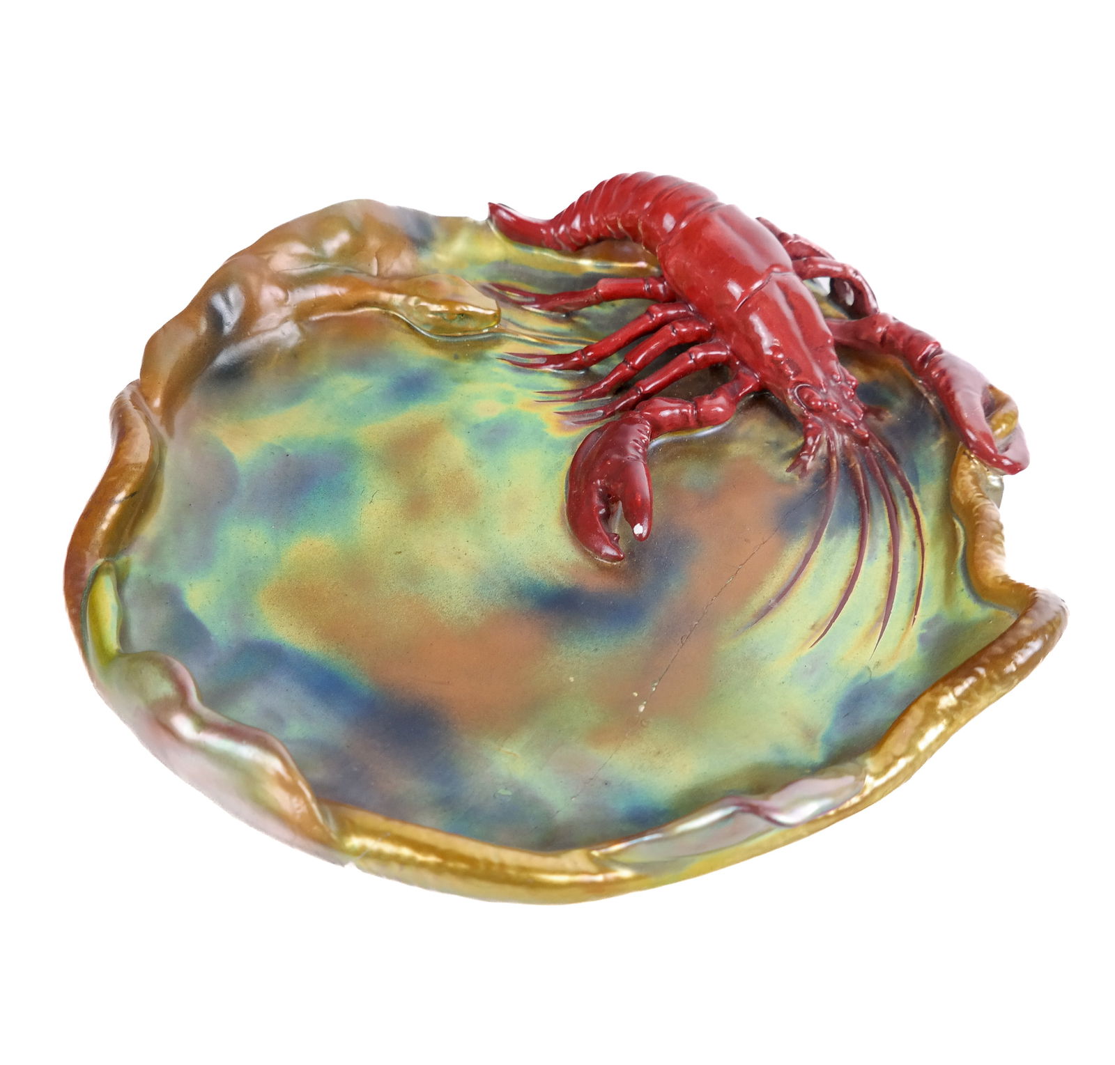 Zsolnay Eosin-Glazed Earthenware Lobster Dish (1 of 15)