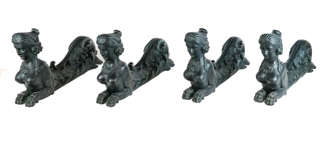 Set of 4 Egyptian Revival Architectural Elements