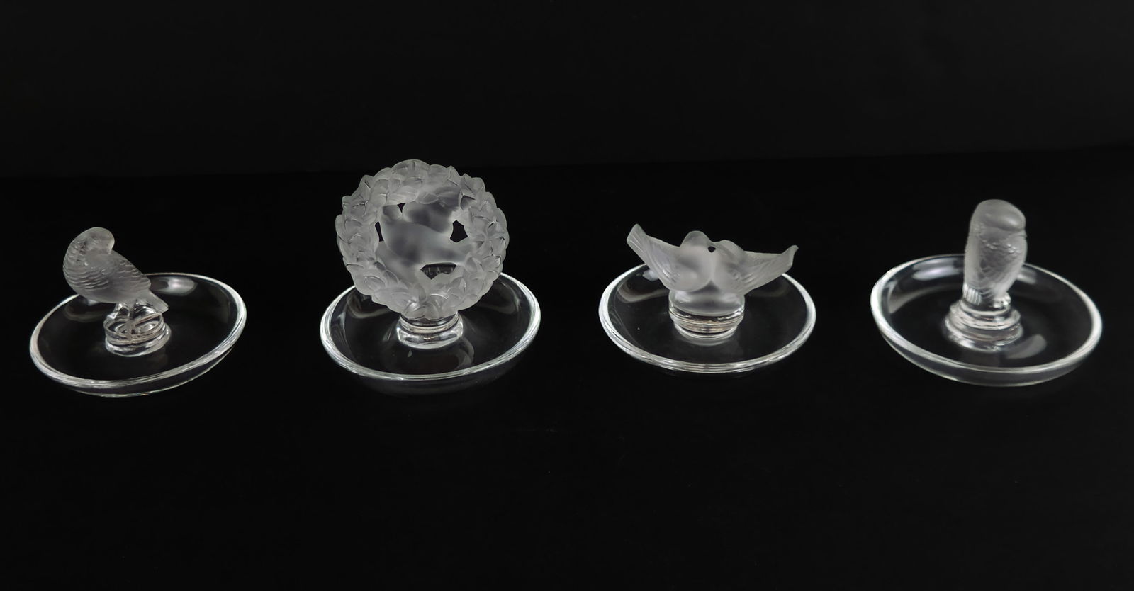 Lalique Rapace Crystal Ring Dishes, 4 (1 of 14)
