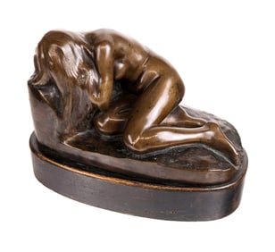 Yrjo LIIPOLA Bronze Sculpture "The Repentence"