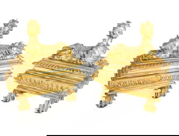 Pair of Louis XVI Bronze Dore Chenets (1 of 14)
