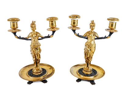 F. Souchal Pair of Napoleon III Candelabra