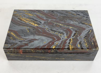 Tiger Iron and Agate Cigarette / Trinket Box