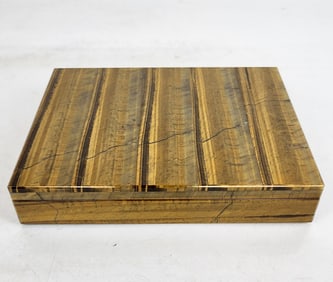 Tiger's Eye and Agate Cigarette / Trinket Box