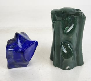 Two Tumbled Gemstone Desk Accessories