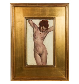 Malcolm LIEPKE: Study Of Nude Woman - Oil Painting