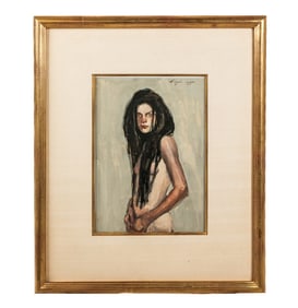 Malcolm LIEPKE: Nude Woman Study - Watercolor